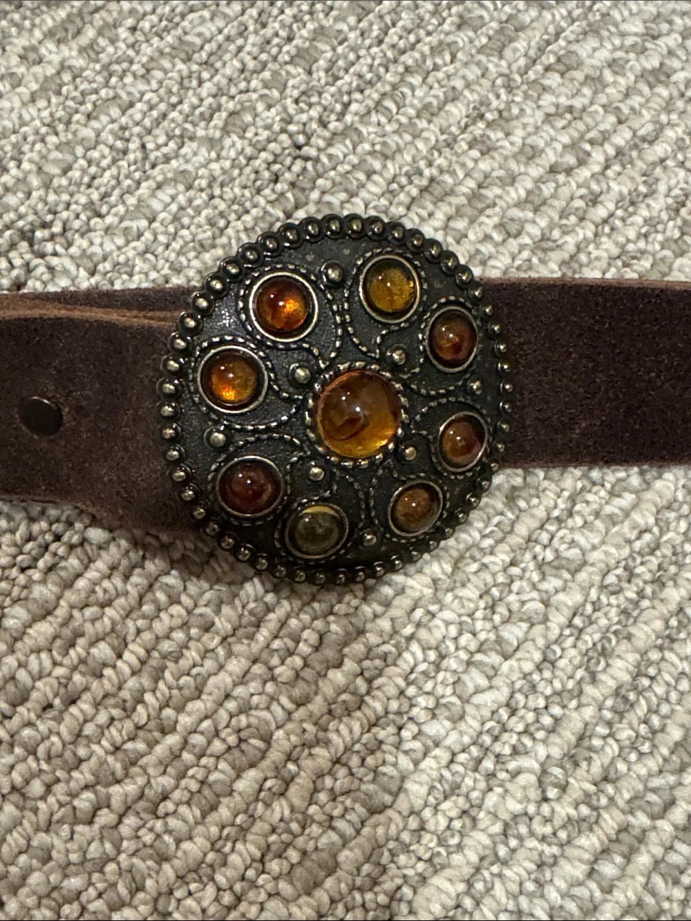 Sundance Catalog Dark Brown Leather Belt
